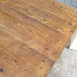 Old rustic farm table, one drawer - 1m30