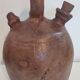 Gargoulette , cruche en terre cuite recouverte de cuir