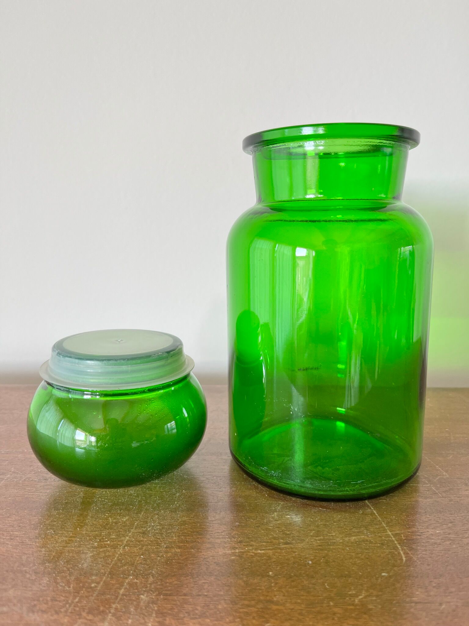 Vintage green jar