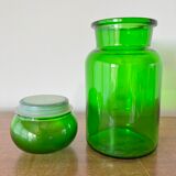 Vintage green jar