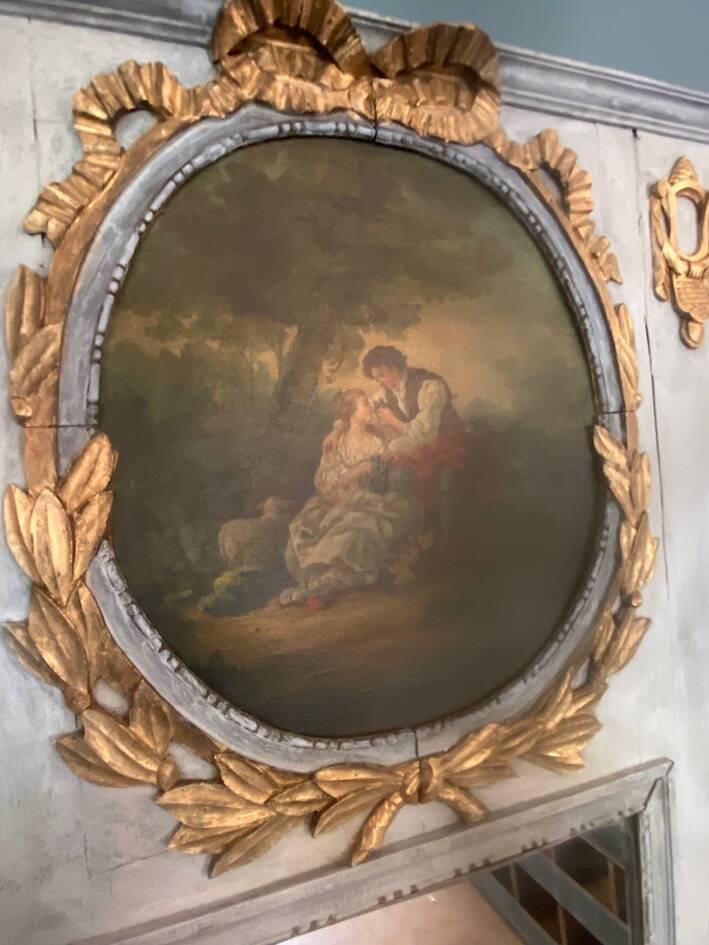 19th-century trumeau mirror
