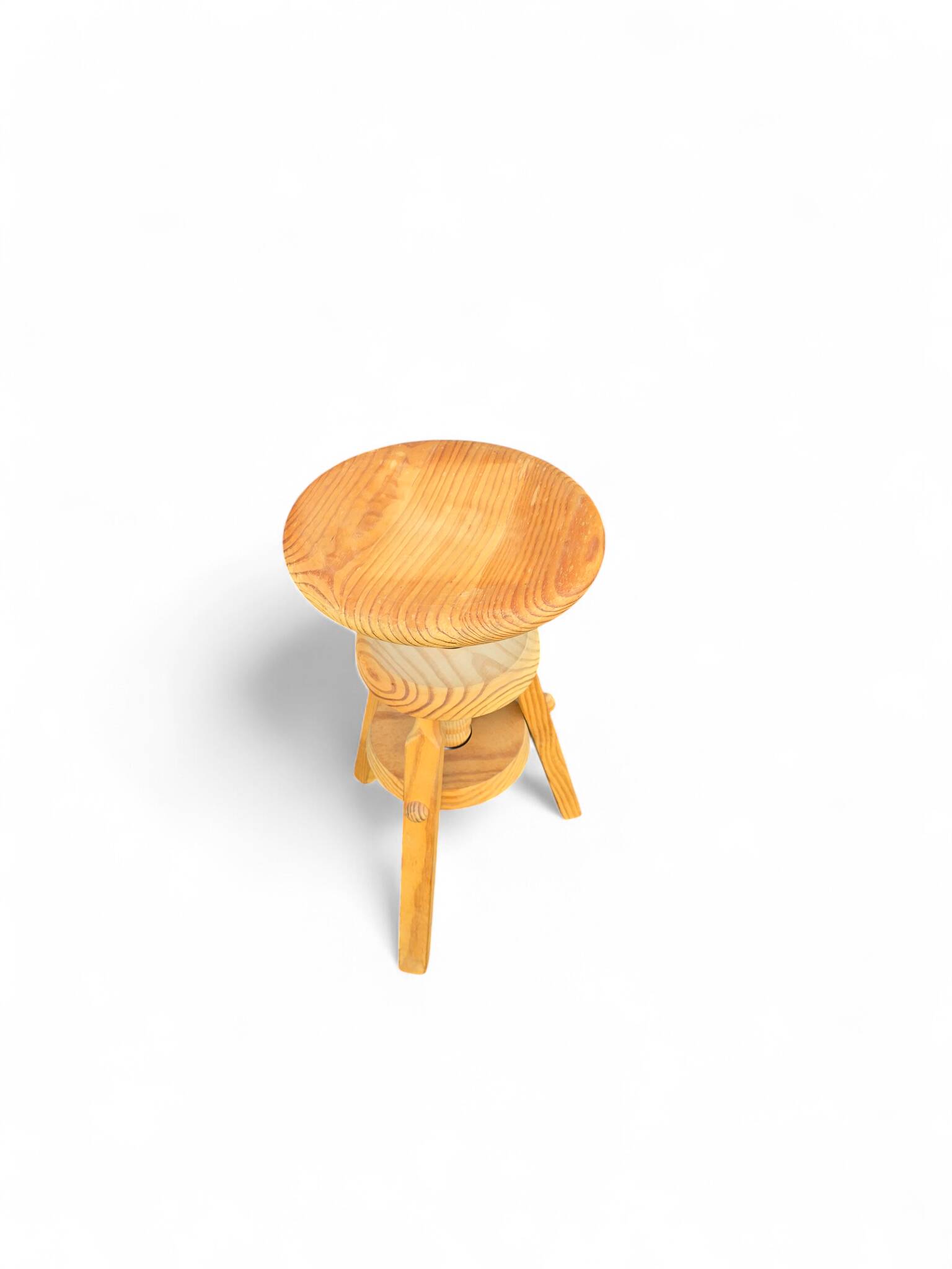 80s screw-on wooden stool