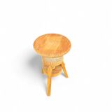 80s screw-on wooden stool