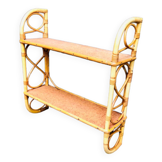 Rattan shelf