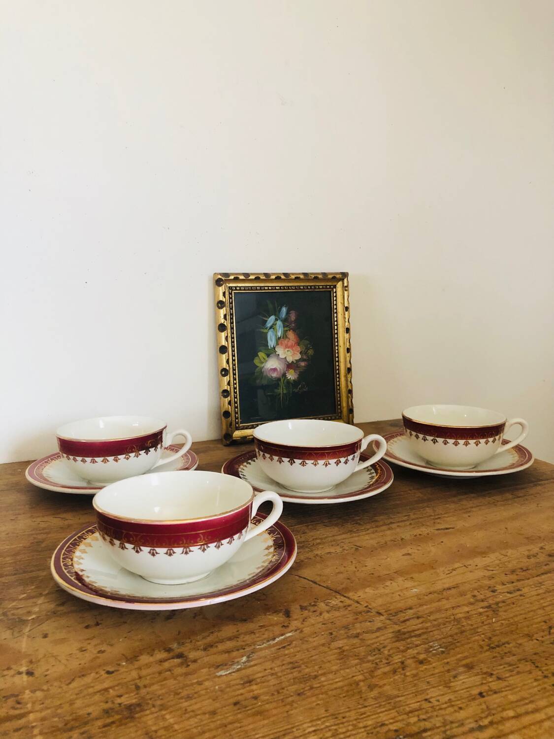 Set De 4 Tasses En Céramique Fes Bleu-blanc