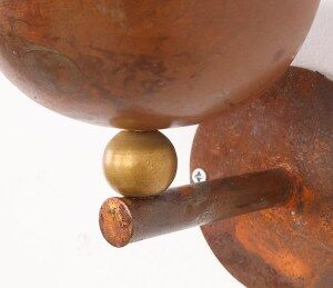 Supports de bougies muraux en cuivre et en laiton vintage