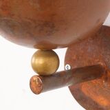 Supports de bougies muraux en cuivre et en laiton vintage