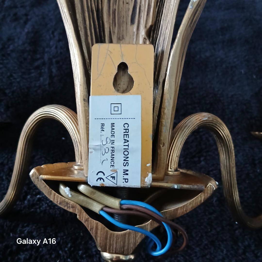 2 or 3 Charles Palmier bronze wall sconces