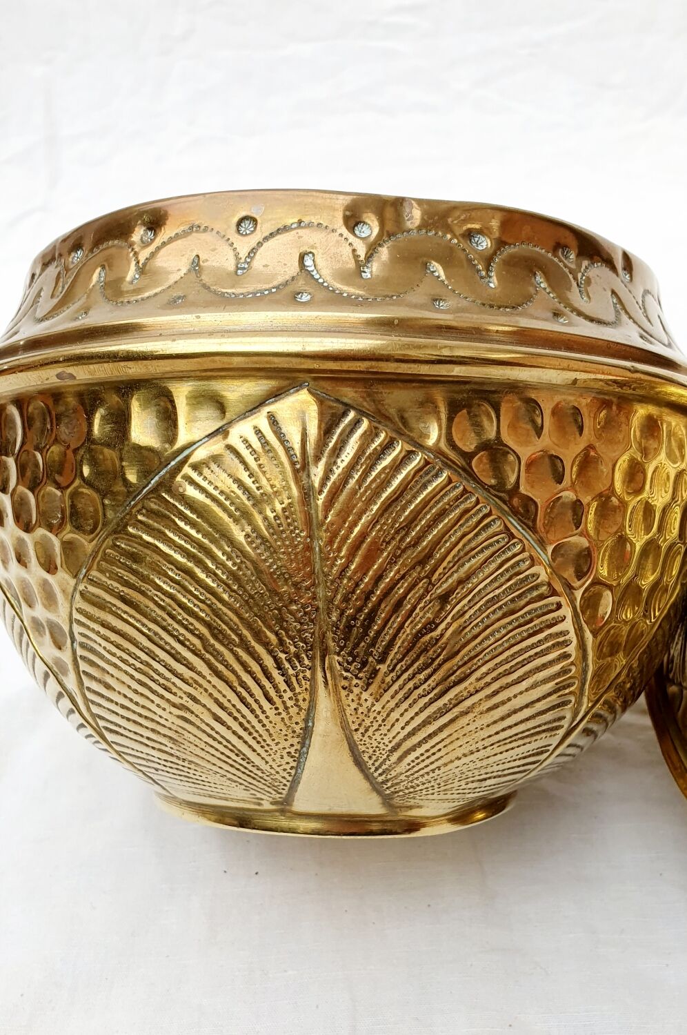 Pair of copper pot covers