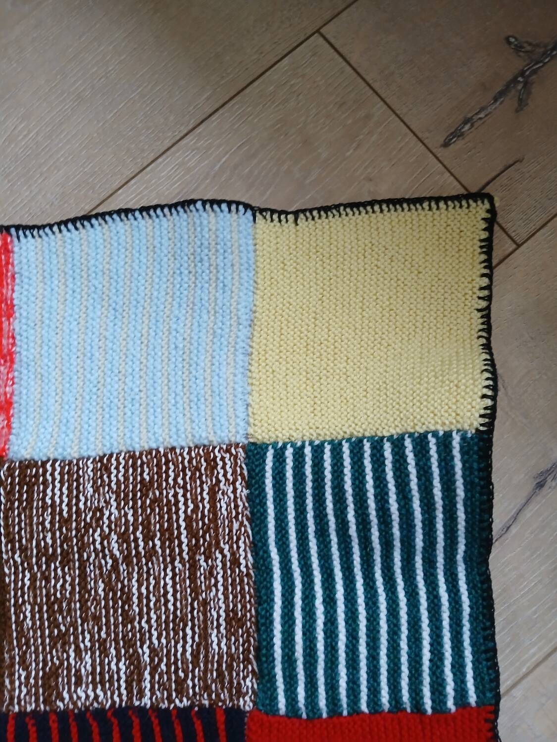 Wool patchwork blanket