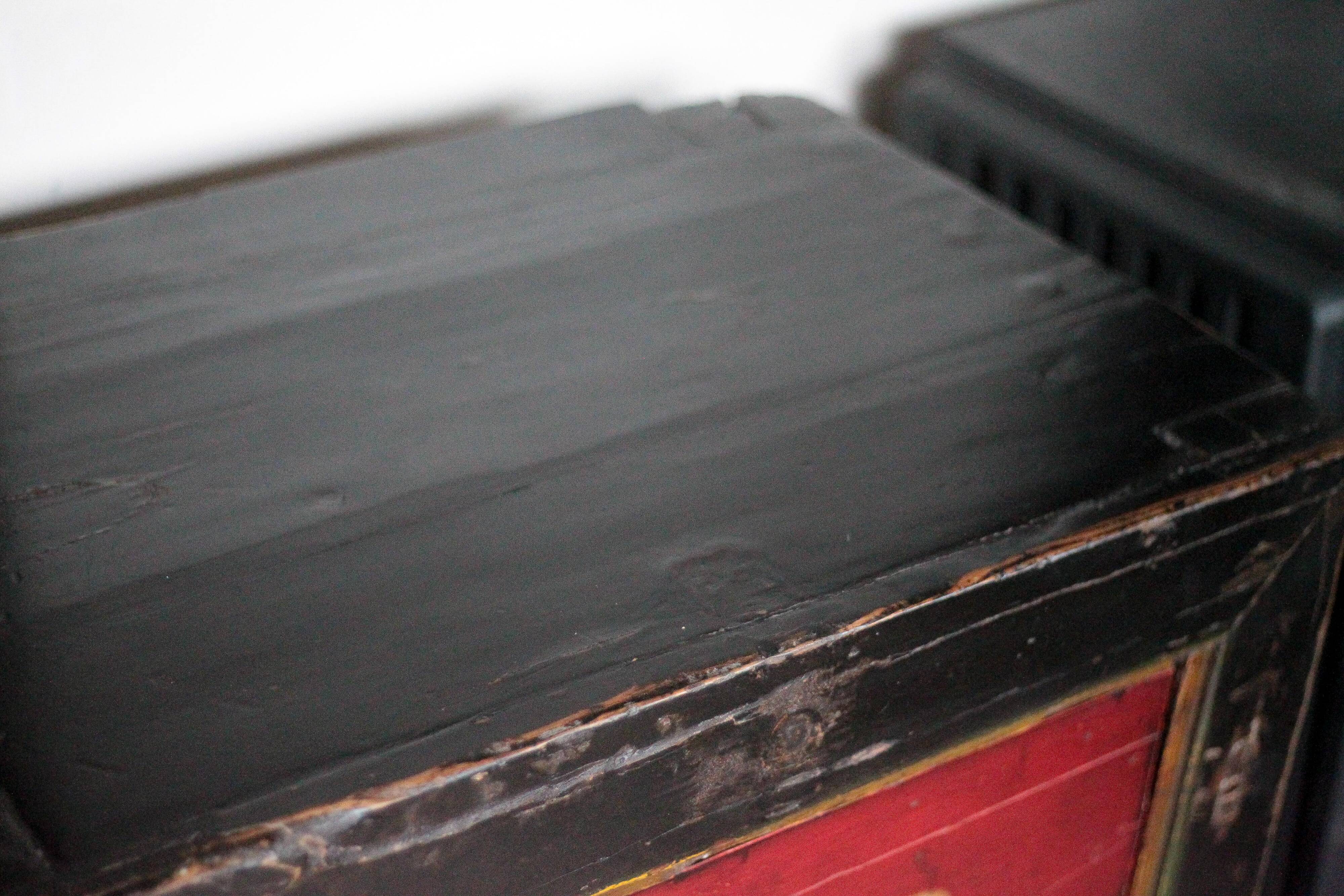 Chinese buffet from Mongolia, 2 doors, converted antique chest.