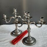 Pewter candlesticks