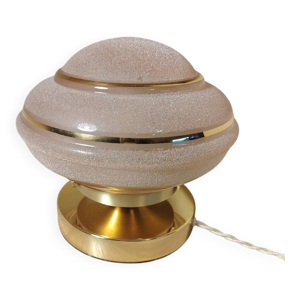 Globe rose texturé givré