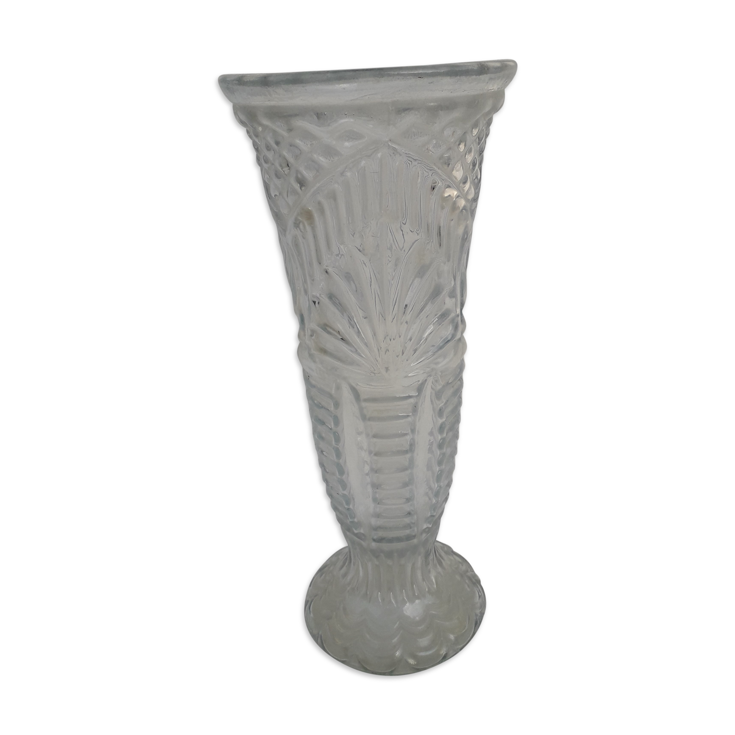 Vase art déco en verre soufflé