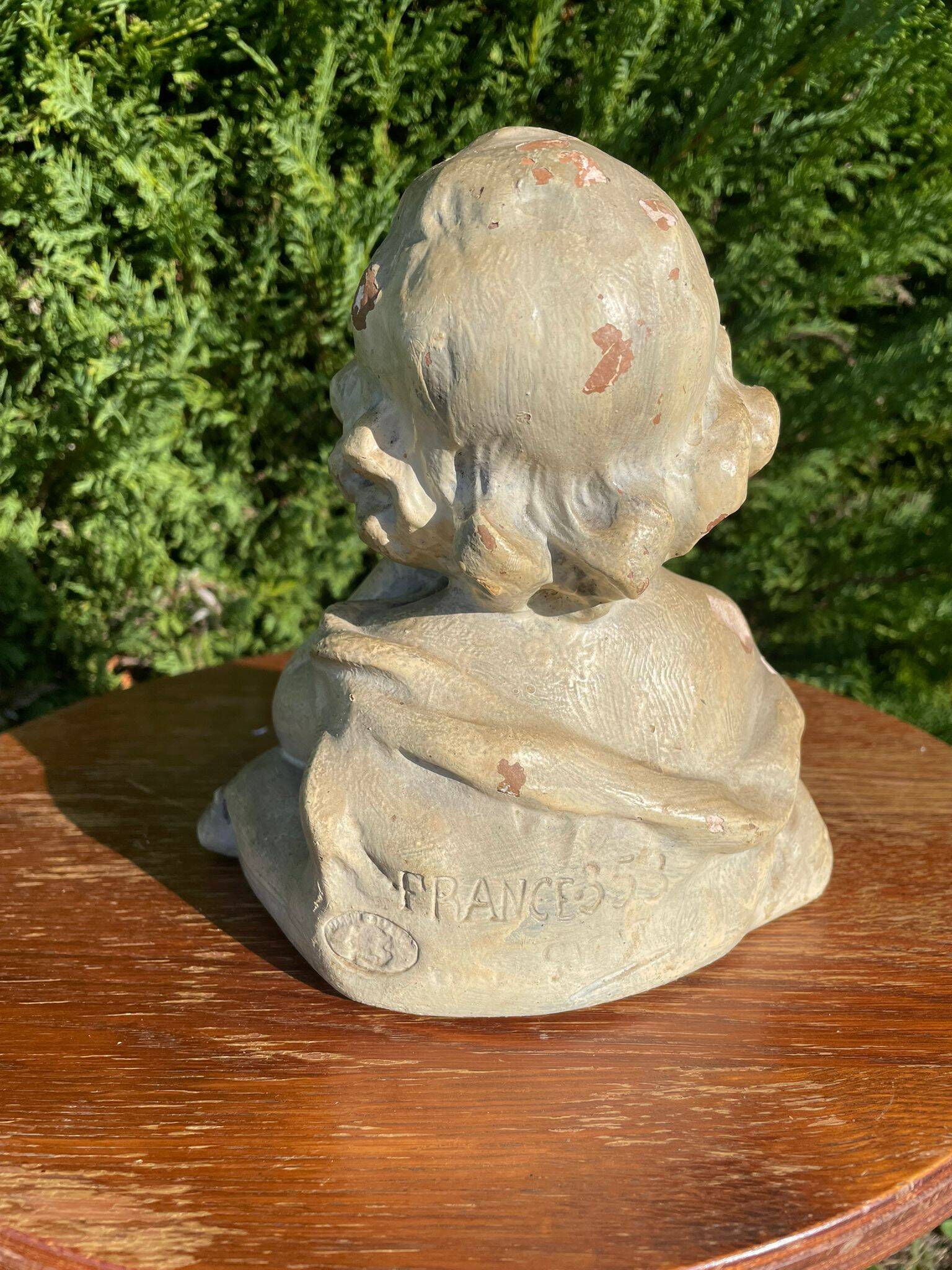 Bust of a little girl signed Gustave Van Vaerenbergh
