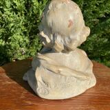 Bust of a little girl signed Gustave Van Vaerenbergh