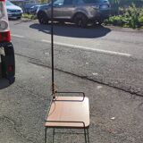 Floor lamp end of sofa in wrought iron and mahogany 1950