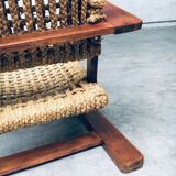 Rope Lounge Chair by Adrien Audoux & Frida Minet for Vibo Vesoul, France, 1940s