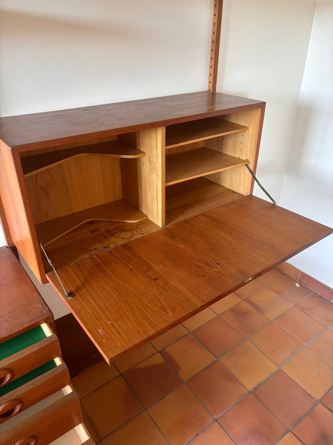 Étagère scandinave en teck modulable