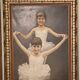 Painting on canvas, airbrush? young dancer in tutu, to be identified