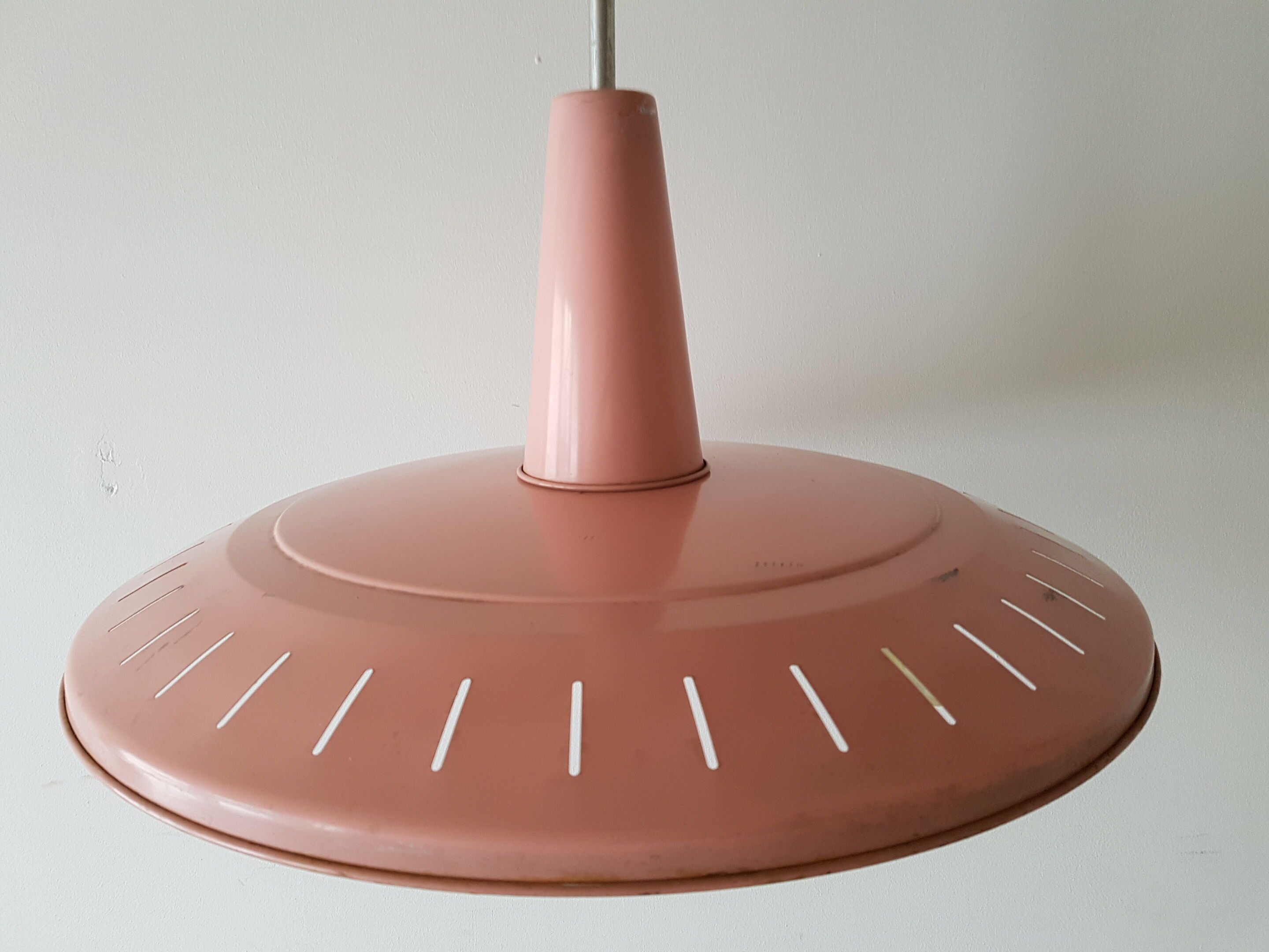 Great chandelier ceiling light years pink saucer 50 Philips vintage 1950 edition
