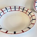 Set of 7 ceramic dishes hbcm béarn france