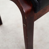 Leather footrest, Danish design, 1960s, production: Denmark