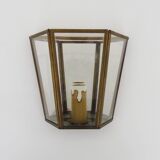 Louis XIII wall light in brass and glass. 1960s