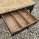 Louis Philippe style 1900s bistro farmhouse table with swivel legs