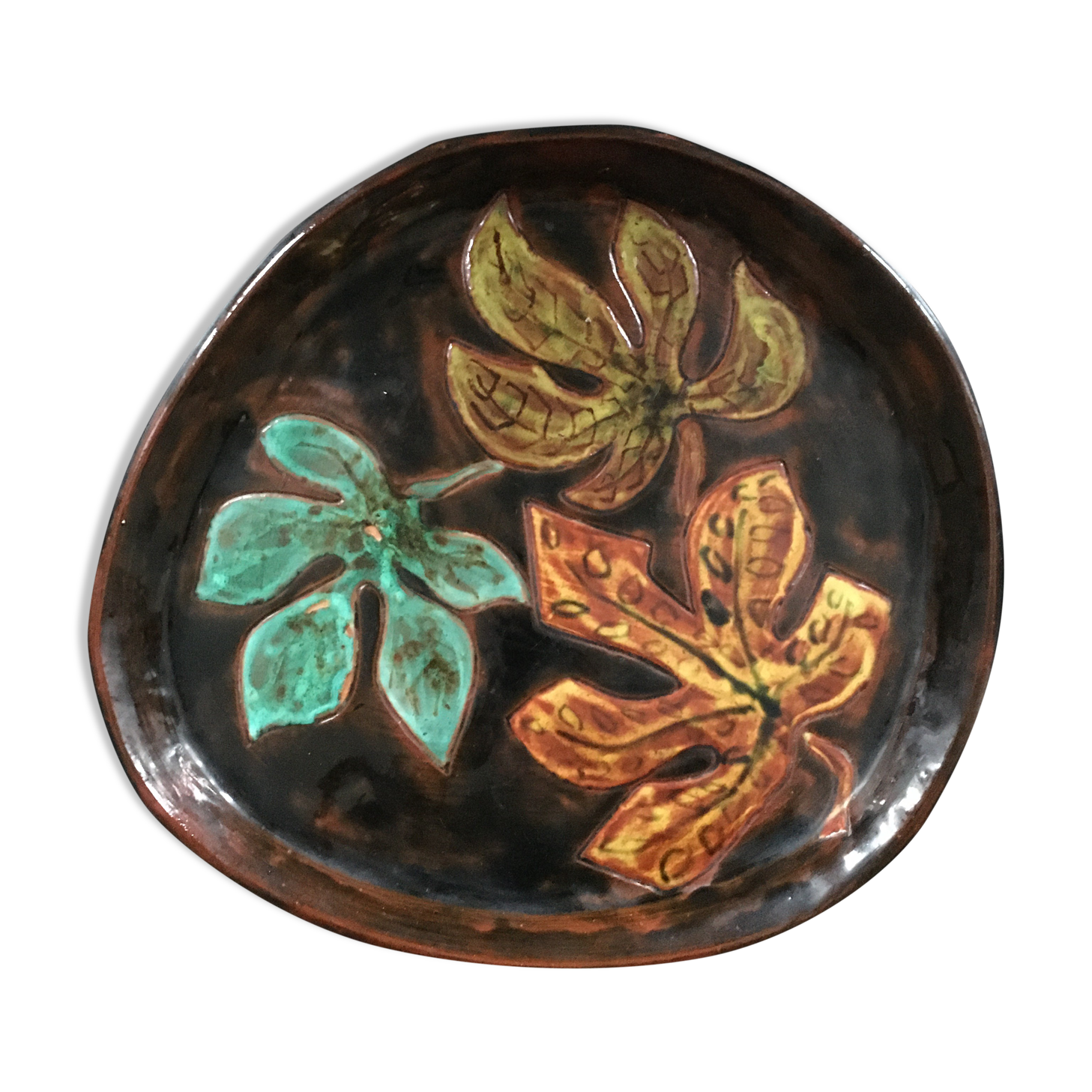 3-leaf plate signed GR