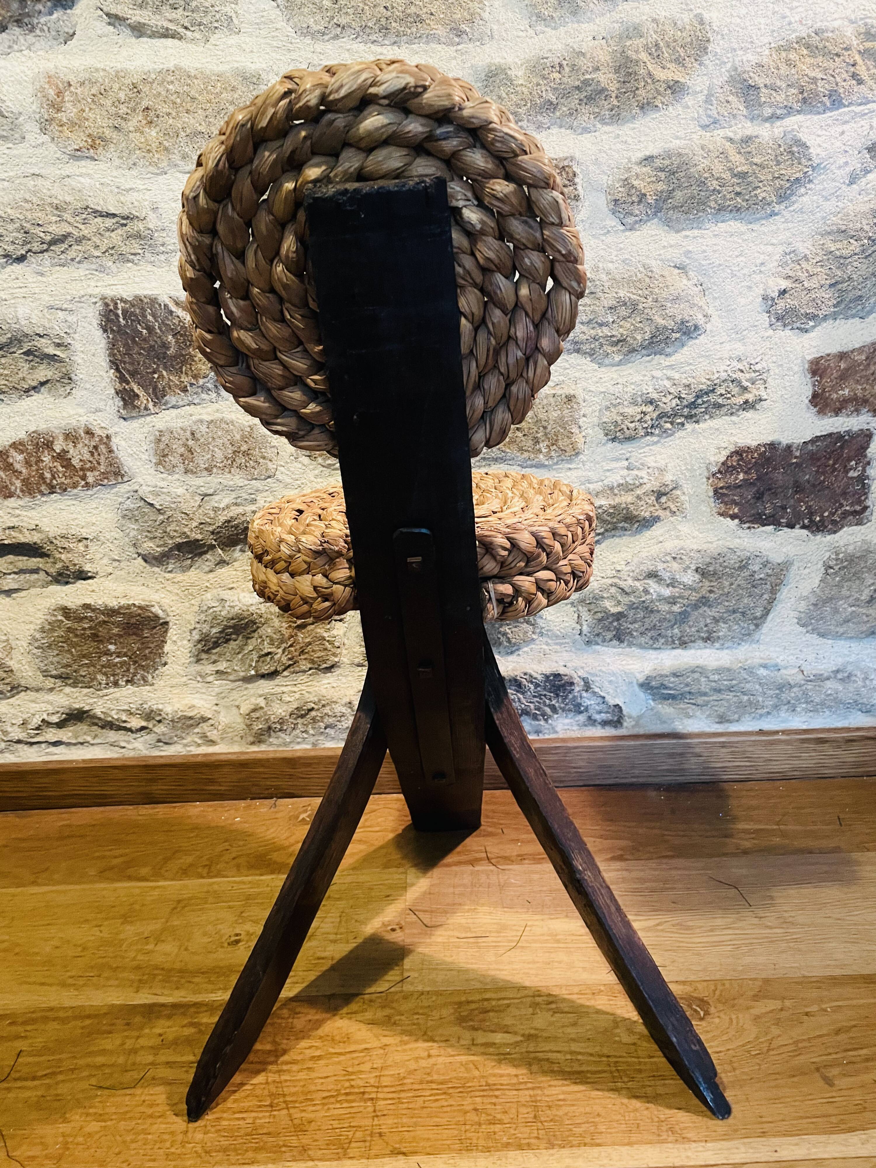 raffia and wood chair