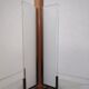 Modernist art deco chandelier/pendant lamp in glass and metal
