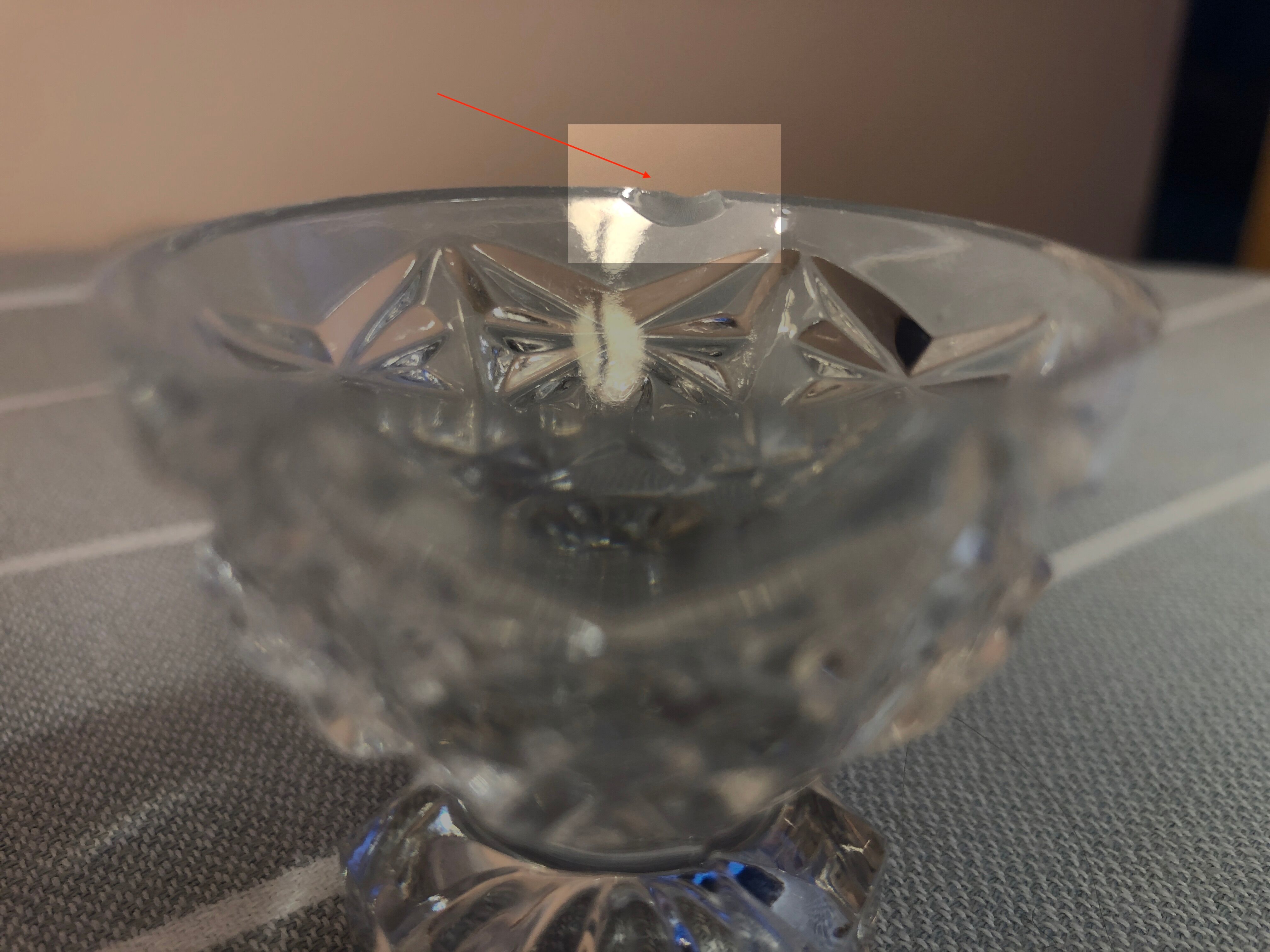 Vintage crystal shells in cut glass