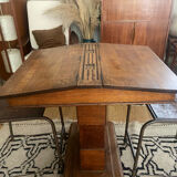 Double art deco oak desk