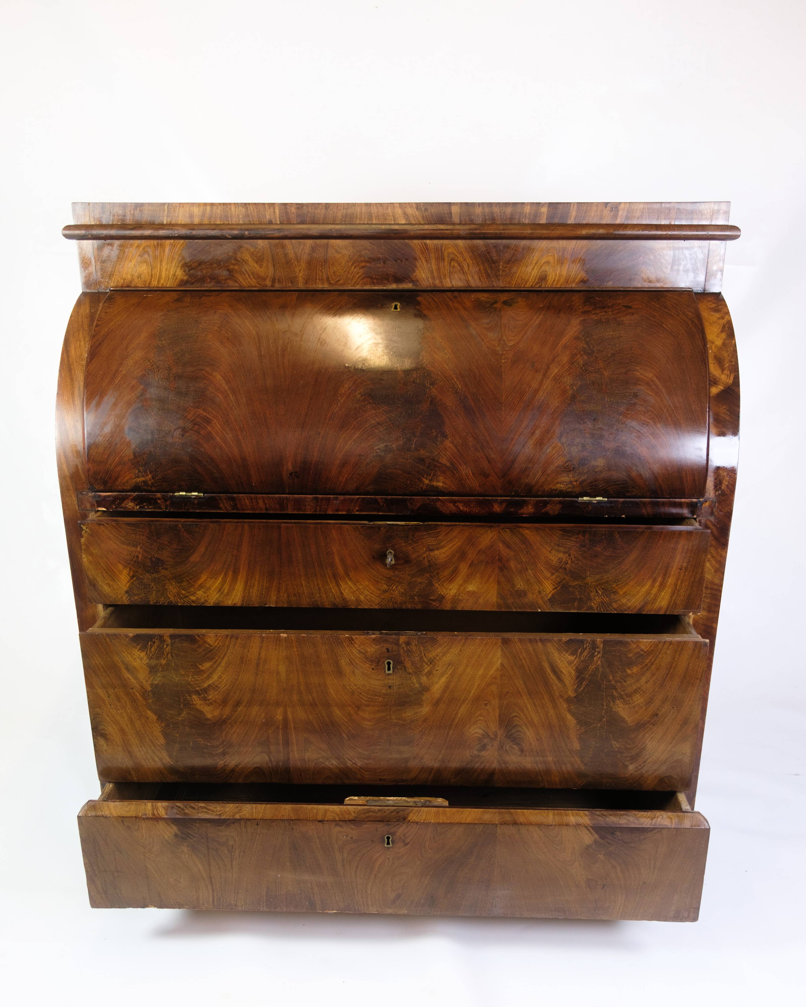 Chatol With Four Drawers Made In Hand Polished Mahogany From 1820s