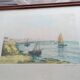 Alphonse Laffite. Aquatint old rigging in the bay.