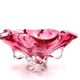 Pink bowl by J. Hospodka, Chribska Sklarna, Czechoslovakia, 1960s/70s.