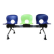 Paul Barbieri Oliva Rexite 3-Seater Bench, Chrome, Italy