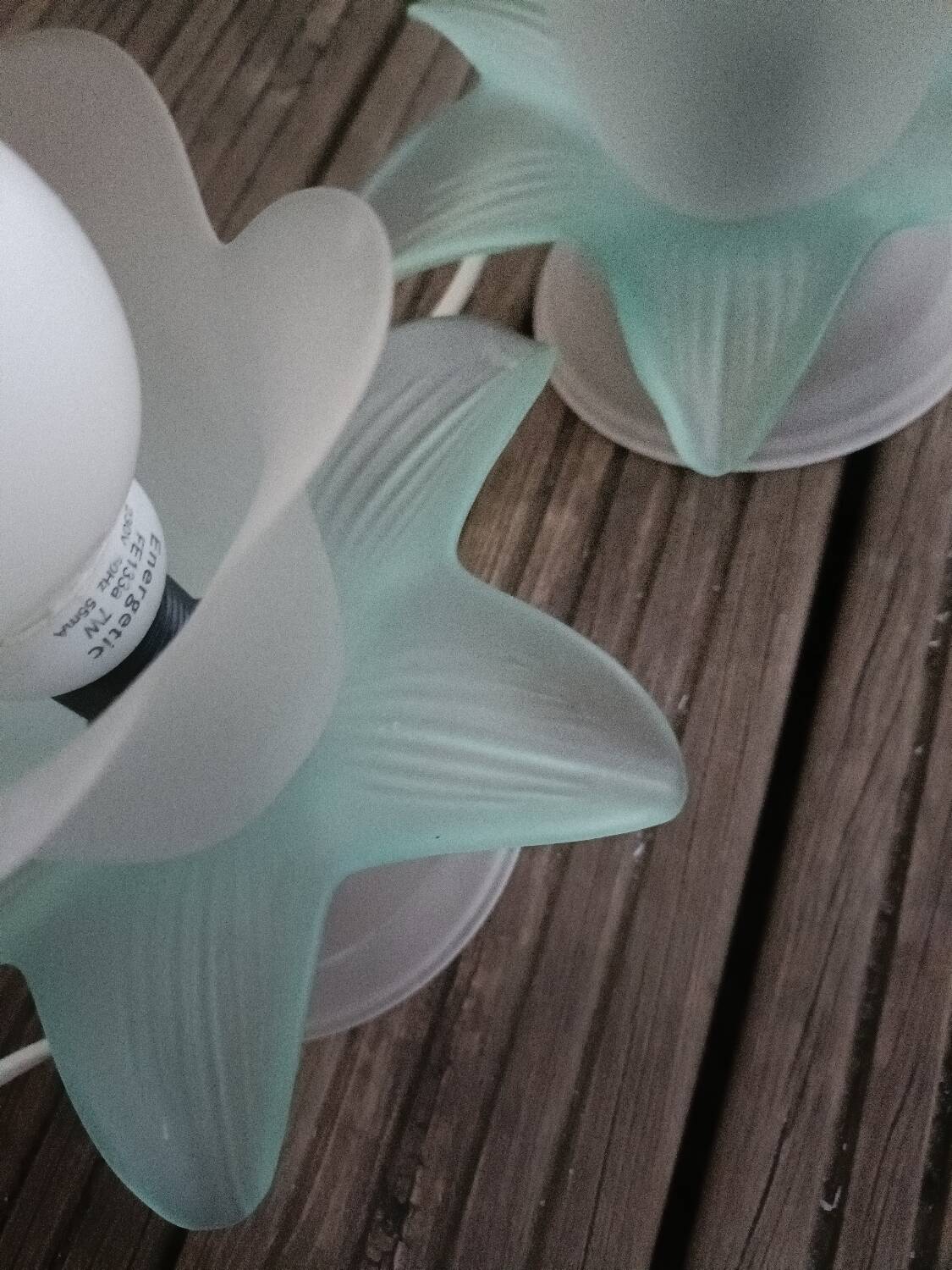 Pair of vintage flower lamps