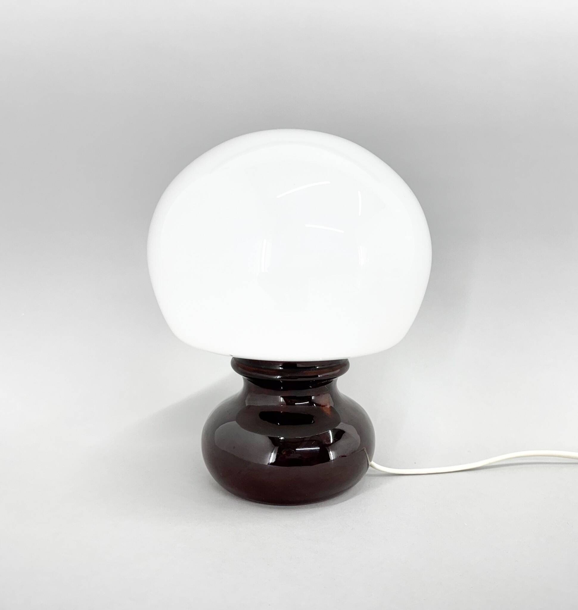 Lampe de table vintage en verre et céramique, 1960
