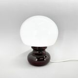 Mid Century Glass and Ceramic Table Lamp, 1960's