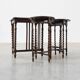 Set of Four Oak Barley Twist Nesting Tables, England, circa 1900n