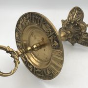 Vintage solid brass ashtray with zodiac sign decor