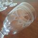 Set of 6 antique engraved glasses