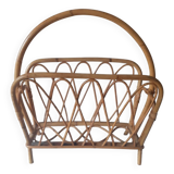 Rattan wicker magazine rack