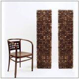 Pair of coconut mosaic shell plant holders