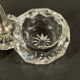 Baccarat double cut crystal salt cellar with metal mount