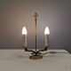Très vieille lampe de table danoise en laiton et métal. Années 1930-1950.