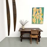 Neo-Renaissance desk in solid oak, circa 1900