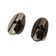 Pair of Veca wall sconces in smoked brown glass and chrome metal from the 1970s.